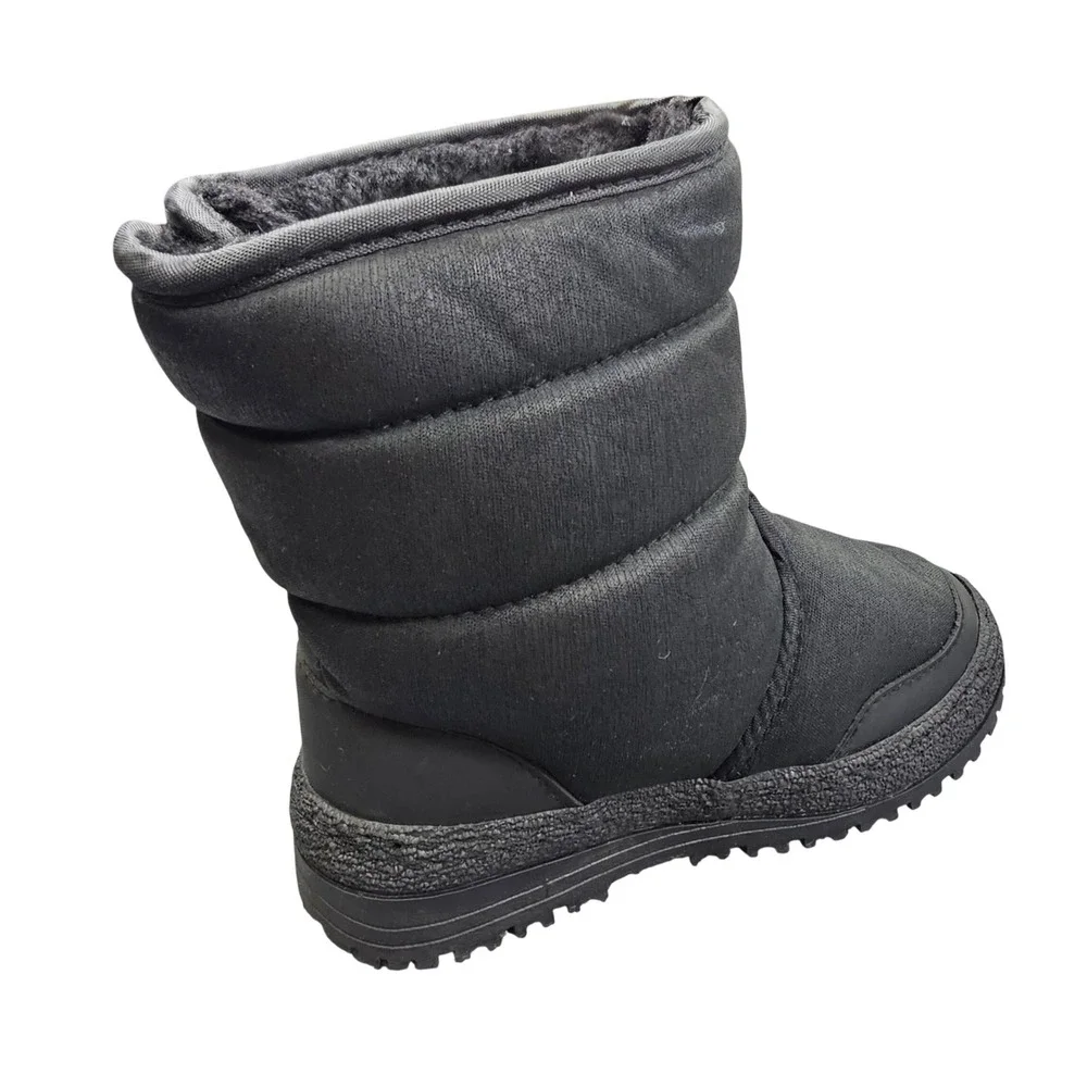 Khombu Trooper I Toddler 8M Black Winter Snow Boots Faux Fur Lined Puffer Kids‎
